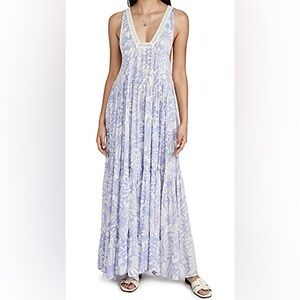 ‼️RARE‼️🎸Free People🎸🔥NWOT🔥Tiers For You Maxi in Cornflower—XS